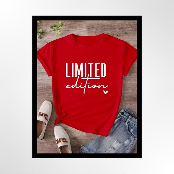 ‼️Clearanve Plus Size Letter Print Casual Crew Neck Short Sleeve T-Shirt, - Picture 1 of 5